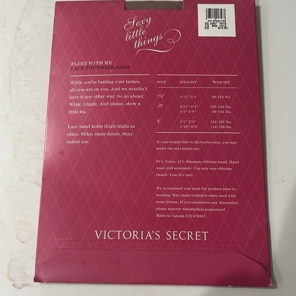 Victoria’s Secret Sexy Little Things Flirt with Me Lace Top Thigh-High Nude A - Picture 3 of 5